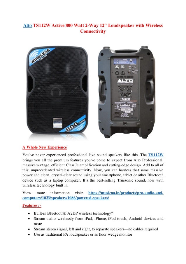 truesonic 800 watts