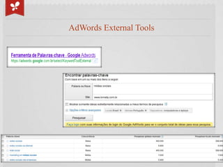 AdWords External Tools
 