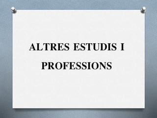 ALTRES ESTUDIS I
PROFESSIONS
 
