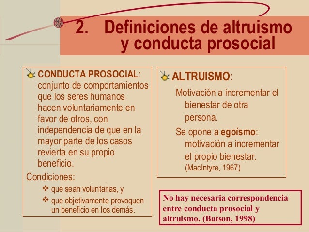 Diferencia Entre Altruismo Y Conducta Prosocial