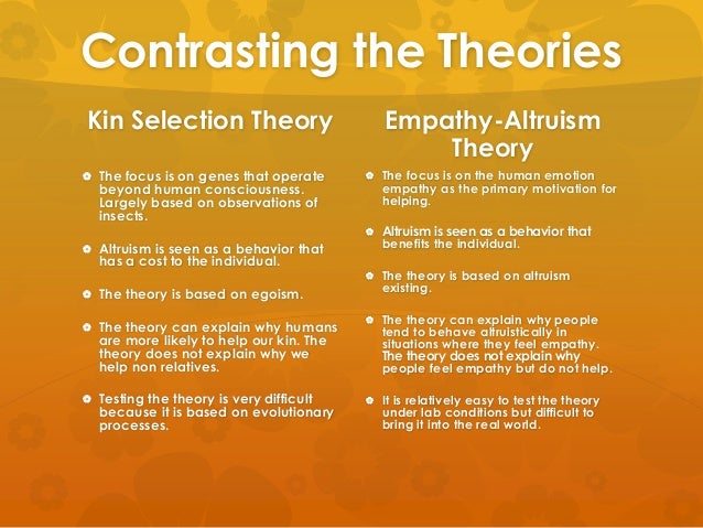 Altruism theories