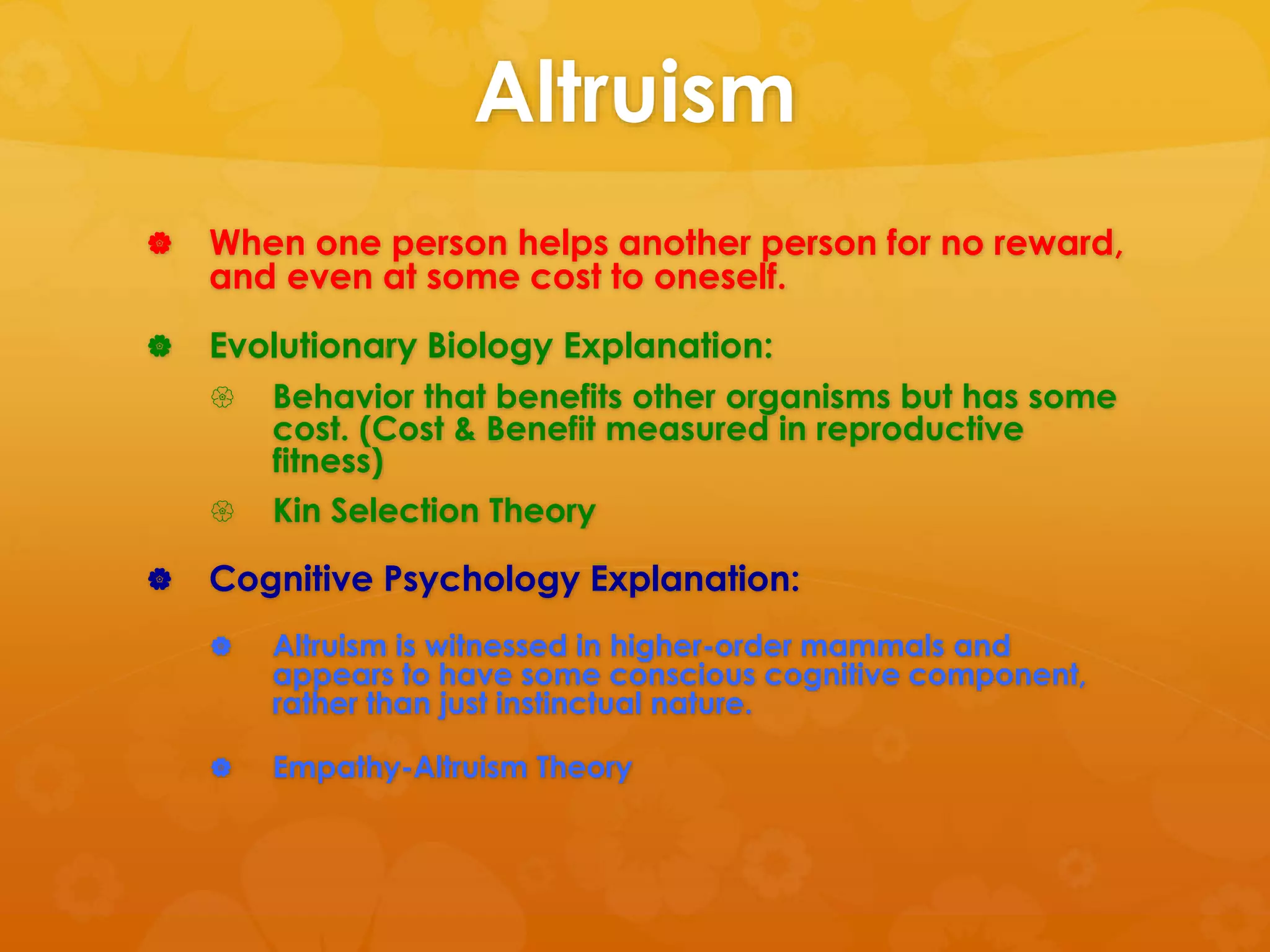 Altruism theories | PPTX