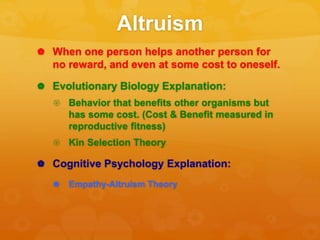 Altruism Theories