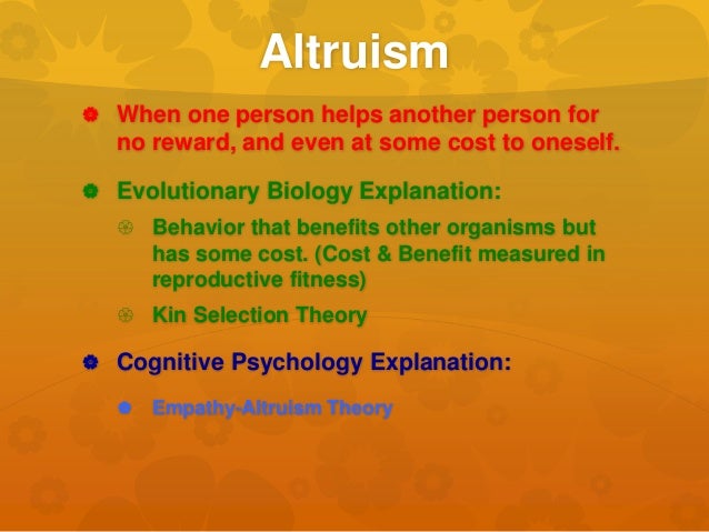Distinguish between altruism and prosocial behaviour essay
