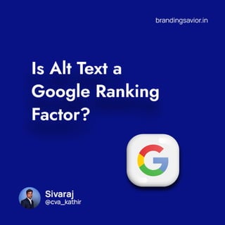 Alt text for google ranking