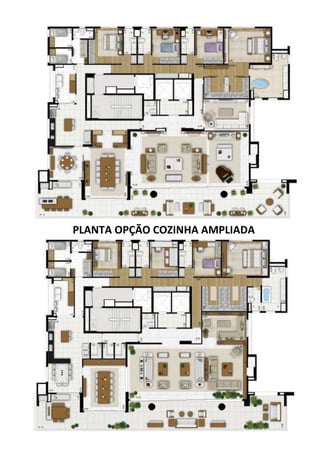 PLANTA OPÇÃO COZINHA AMPLIADA
 