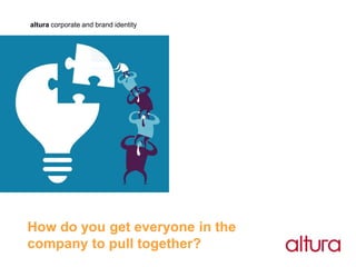 altura corporate and brand identity




How do you get everyone in the
company to pull together?
 