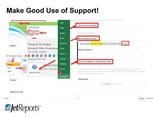 Make Good Use of Support!
 