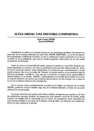 Altza-Arzak : una historia compartida  Juan Carlos Mora y David Zapirain