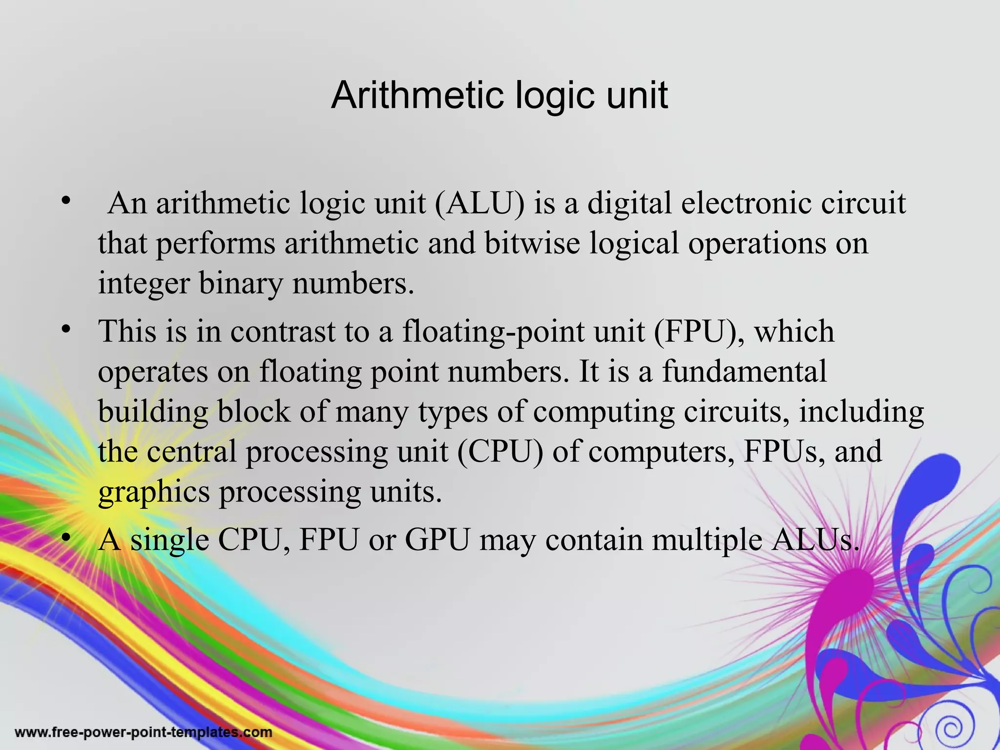 Arithmetic Logic Unit (ALU) | PPT
