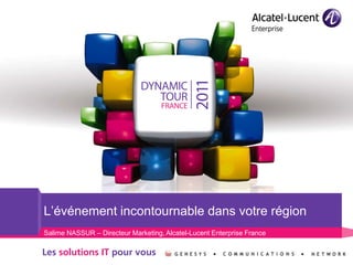 L’événement incontournable dans votre région Salime NASSUR – Directeur Marketing, Alcatel-Lucent Enterprise France 