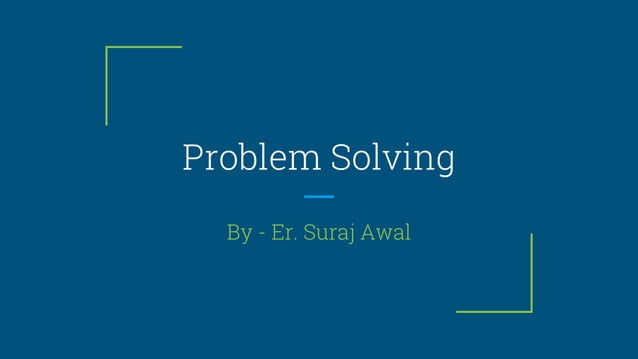 Problem Solving Techniques | PPT