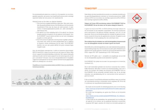 ALUCOBOND®
A2
4 mm - 7,6 kg/m2
klasse A2-s1,d0
ALUCOBOND®
PLUS
4 mm - 7,6 kg/m2
klasse B-s1,d0
 30 kg  40 kg
Terracotta
30 mm - 40 kg/m2
klasse A1-s1,d0
Bekleding
Puin
Massief aluminium
2 mm - 5,4 kg/m2
klasse A1-s1,d0
 40 kg
Vezelcement
6 mm - 10,5 kg/m2
klasse A2-s1,d0
 100 kg
Op basis van steenwol
8 mm - 8,4 kg/m2
klasse B-s1,d0
 120 kg
HPL
10 mm - 13,5 kg/m2
klasse B-s1,d0
 150 kg  150 kg
20 21
ALUCOBOND®
Brandveiligheid van gevelbekleding  NL
ALUCOBOND®
Brandveiligheid van gevelbekleding  NL
Vaak hebben de eisen betreffende de toxiciteit van materialen betrekking op
de gezondheidsgerelateerde evaluatie van binnenbouwproducten (AgBB,
versie juni 2012) voor de uitstoot van vluchtige organische stoffen (VOS) en
semi-vluchtige organische stoffen (SVOS).
Volgens de Franse VOS-verordening voldoen ALUCOBOND®
PLUS en
ALUCOBOND®
A2 aan de eisen van de beste categorie: klasse A+.
In geval van brand is het VOS- en SVOS-certificaat niet langer relevant om
de niet-toxiciteit van de materialen te garanderen. De vlammen produceren
grote rookvolumes in het gebouw (meubels, apparaten, verf, etc.), en ook
daarbuiten. Rook van de brandende gevel kan namelijk het gebouw binnen-
komen voordat de inhoud van elk appartement ontbrandt. Dit gebeurt via de
ventilatiekanalen of eenvoudigweg door een open/kapot raam.
Het is bekend dat de inhalatie van rook de belangrijkste doodsoorzaak
is en de belangrijkste oorzaak van letsel in geval van brand!
Slachtoffers die worden blootgesteld aan rook, raken bedwelmd (bewusteloos),
waarschijnlijk gevolgd door de dood tenzij ze worden gered. Bedwelming en
sterfte kunnen worden geschat in termen van de fractionele effectieve dosis
(FED), volgens ISO 13571 (bedwelming) of ISO 13344 (sterfte).
Wanneer de FED gelijk is aan 1, voorspellen de vergelijkingen dat de helft
van de blootgestelde populatie wordt bedwelmd of gedood.
ALUCOBOND®
A2 voldoet aan de eisen van spoorwagons en tunnels (bij-
voorbeeld LUL).
Zijn er veel onderzoeken geweest over aluminium composiet door onafhan-
kelijke laboratoria. Niet alleen in termen van brandverspreiding, maar ook in
termen van toxiciteit. Dat verleent de producten ALUCOBOND®
PLUS en
ALUCOBOND®
A2 een aanzienlijk voordeel! Sterker nog, dit zijn de enige
materialen voor gevelbekleding die hun niet-toxiciteit kunnen aantonen in
geval van brand!
Er zijn op internet 2 verschillende publicaties beschikbaar waarin de toxiciteit
van verschillende aluminium composieten wordt vergeleken (PE, FR en A2)
in combinatie met verschillende isolatiematerialen:
	
- Een studie over de toxiciteit van bekledingssystemen door dr. Jim Glockling
	
https://www.gov.uk/government/publications/fire-safety-approved-­
document-b
	
- Een studie naar brandgedrag van gevels door Efectis en de Universiteit
van Ulster
	
https://efectis.com/wp-content/uploads/2018/05/Study_fire_behaviour_­
facadetest.pdf
	
In deze studie zijn de isolatiediktes niet representatief voor de diktes die
zijn gebruikt om te voldoen aan de geldende thermische voorschriften
(ongeveer 50% lager), waardoor de invloed van de isolatie geneigd is af
De brandclassificatie speelt een cruciale rol in het beperken van het bloot-
gestelde oppervlak, een product met classificatie B zal een groter vernietigd
oppervlak hebben dan een product met classificatie A2.
Gelukkig kunnen we het vallen van objecten beperken:
	 1. 
Door de lichtst mogelijke bekleding te gebruiken. Want zelfs materi-
alen die goede prestaties leveren met betrekking tot de brandreactie
(classificatie A1/A2) maar die zwaar zijn zoals keramiek- of vezel-
cement- of steenwolgebaseerde panelen, etc. vallen uiteindelijk uit
deze blauwe zone.
	 2. 
Het gebruik van lichte bekleding leidt tot het gebruik van kleinere
beugels waardoor het gewicht van de objecten wordt beperkt. Voor
ALUCOBOND®
hoeven slechts de kleinst op de markt verkrijgbare
beugels te worden gebruikt.
	 3. 
Door een product te gebruiken met de grootst mogelijke overspan-
ning tussen rails, omdat dit minder draagprofielen per m2
betekent
en daardoor minder profielmassa die kan vallen. ALUCOBOND®
beschikt over een zeer goede stijfheid die grote overspanningen
mogelijk maakt.
Door de beschikbare testrapporten in detail te analyseren (bijvoorbeeld:
MHCLG tests 8414), merken we op dat het puin valt tussen de 10de en 30de
minuut, ongeacht de isolatie/bekleding-combinatie. Het is daarom belangrijk
rekening te houden met het maximumgewicht en de maximumgrootte van het
puin, na de eerste 10 minuten, maar ook om de gevelelementen te vergelijken
volgens het totale gewicht van het puin dat door de brand wordt gegenereerd
tijdens de volledige duur van de test.
Vergelijking van de puinhoeveelheid tijdens de BS8414 test van verschillende
bekledingsmaterialen:
PUIN TOXICITEIT
 