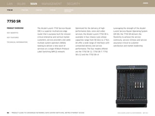 Sr7705 Router Alcatel-Lucent Enterprise Product Guide | PDF