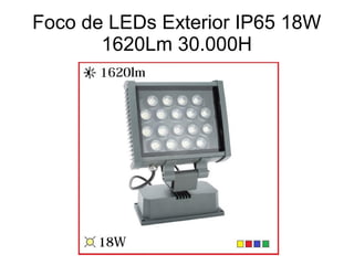 Foco de LEDs Exterior IP65 18W
1620Lm 30.000H