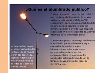 Alumbrado publico estado merida venezuela | PPTX