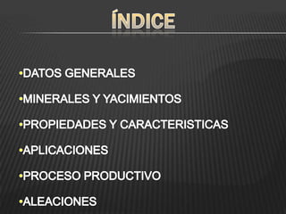 ÍNDICEDATOS GENERALES