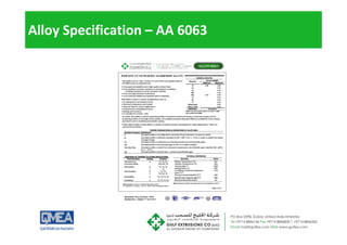 Alloy Specification – AA 6063
 
