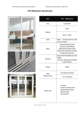 Window Catalogue.pdf Teeyeo Aluminum and upvc window catalog | PDF
