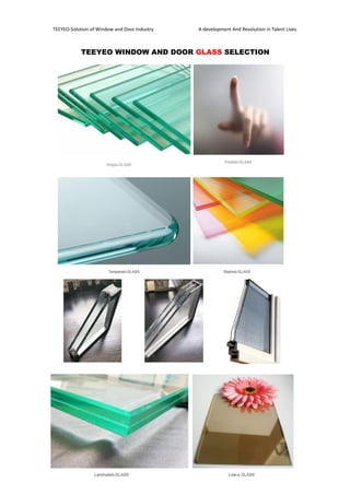 Window Catalogue.pdf Teeyeo Aluminum and upvc window catalog | PDF