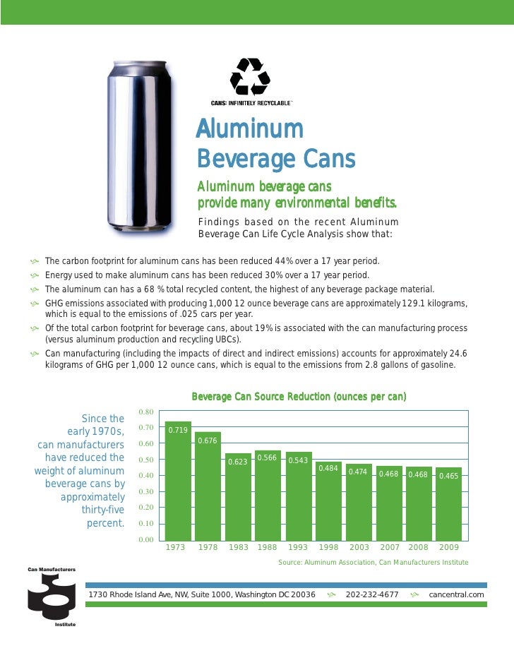 Aluminum beverage can facts