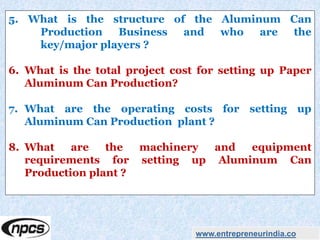 Aluminum Cans Production. Profitable Manufacturing Business of Aluminum ...