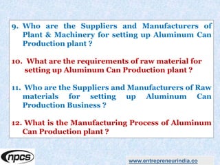 Aluminum Cans Production. Profitable Manufacturing Business of Aluminum ...