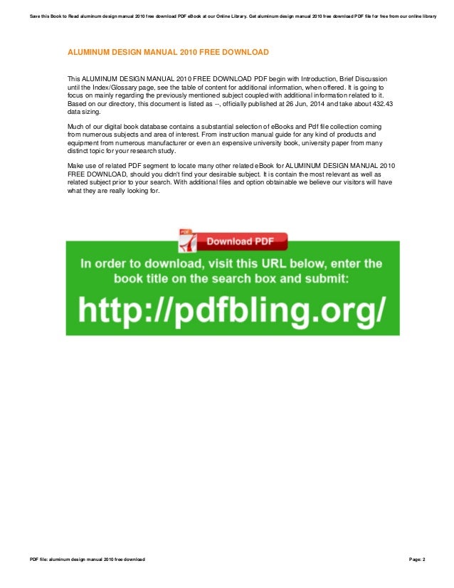 Aluminum Design Manual