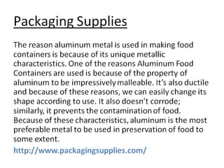 Aluminum food containers