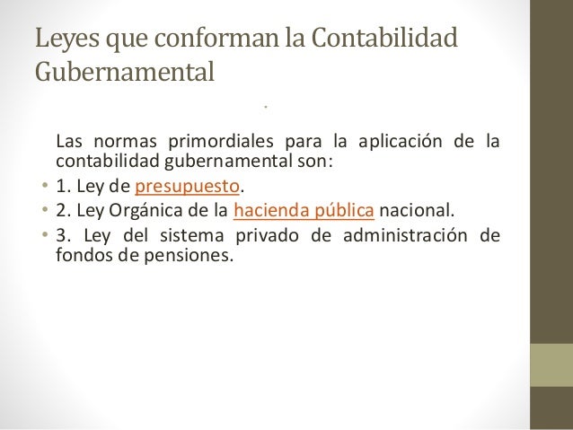 QUE ES LA CONTABILIDAD GUBERNAMENTAL