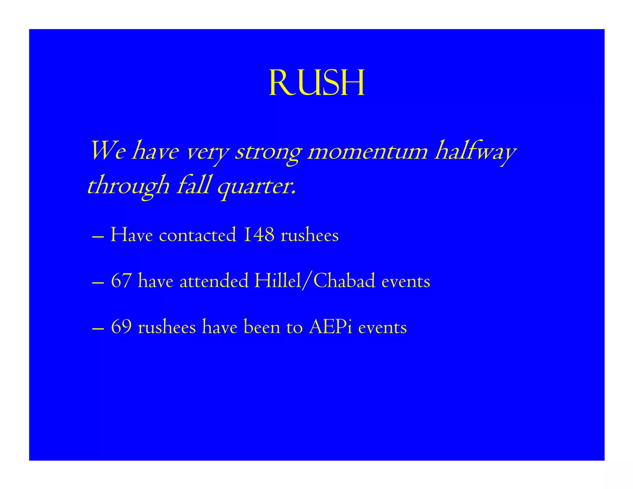 Alumni Presentation - Homecoming 2007