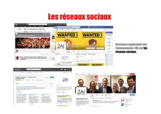 Retrouvez également nos
Communautés 2AI sur les
réseaux sociaux…
Les réseaux sociaux
 