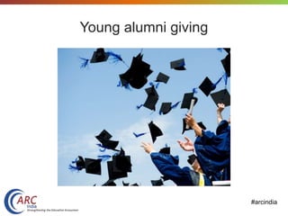 #arcindia
Young alumni giving
 