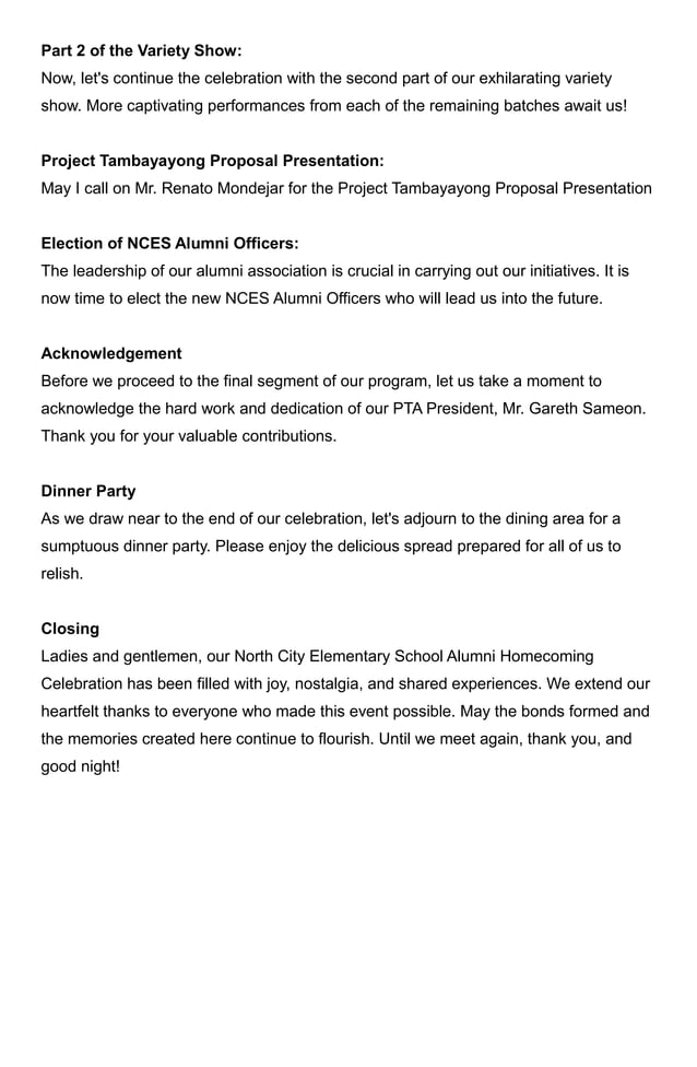 alumni script.docx | Summer Olympic Sports | Olympic Sports