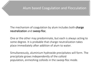 Alum requirement for surface water | PPTX