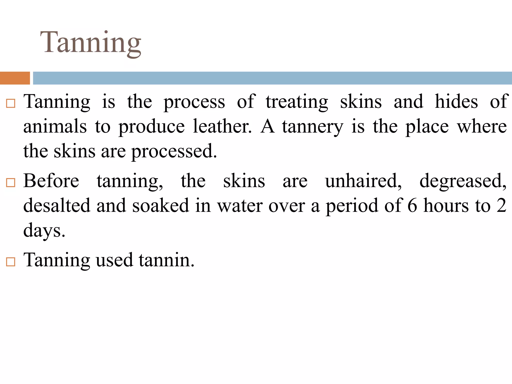 Alum tanning PPT