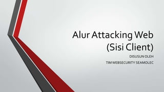 Alur AttackingWeb
(Sisi Client)
DISUSUN OLEH
TIMWEBSECURITY SEAMOLEC
 