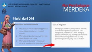 KEMENTRIAN PENDIDIKAN, KEBUDAYAA,RISET DAN TEKNOLOGI
BBPPMPV SENI DAN BUDAYA AlurPembelajaran
MERDEKA
EK
Mulai dari Diri
 