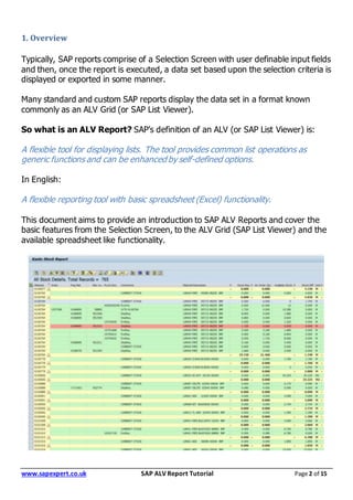 Alv report-tutorial-www.sapexpert.co .uk- | DOC