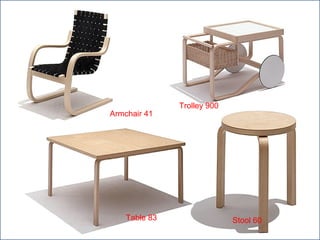 Armchair 41
Trolley 900
Stool 60Table 83
 