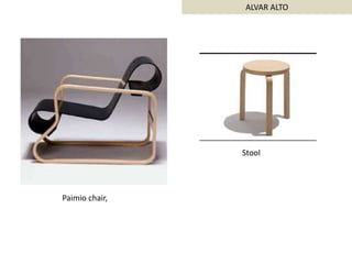 Paimio chair,
Stool
ALVAR ALTO
 