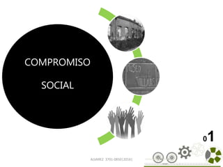COMPROMISO
SOCIAL
ALVAREZ 3701-0850|2016| 17
01
 