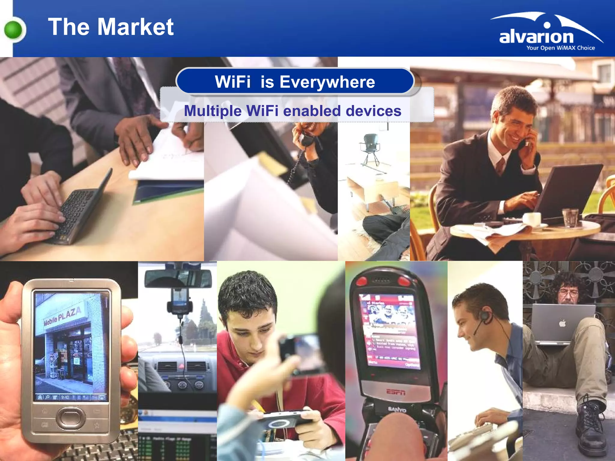 The Market Multiple WiFi enabled devices WiFi  is Everywhere 