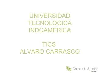 UNIVERSIDAD
TECNOLOGICA
INDOAMERICA
TICS
ALVARO CARRASCO
 