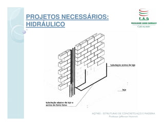 PROJETOS NECESSÁRIOS:
HIDRÁULICO




                AQT402 - ESTRUTURAS DE CONCRETO, AÇO E MADEIRA
                             Professor Jefferson Homrich
 