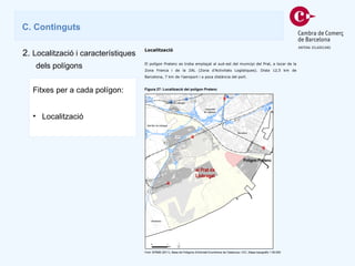 Fitxes per a cada polígon: Localització  C . Continguts 2.  Localització i característiques dels polígons 