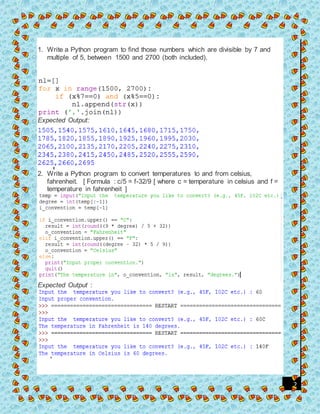 PYTHON PROGRAMS | PDF