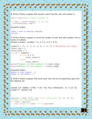 PYTHON PROGRAMS | PDF