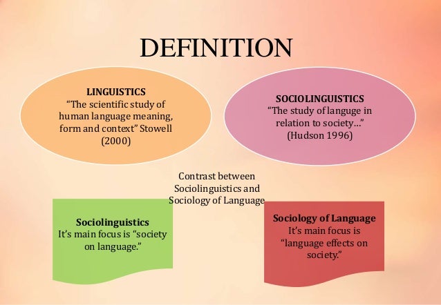 sociolinguistics definition sociolinguistics definition