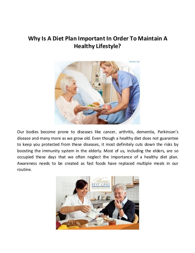 Why Is A Diet Plan Important In Order To Maintain A ...